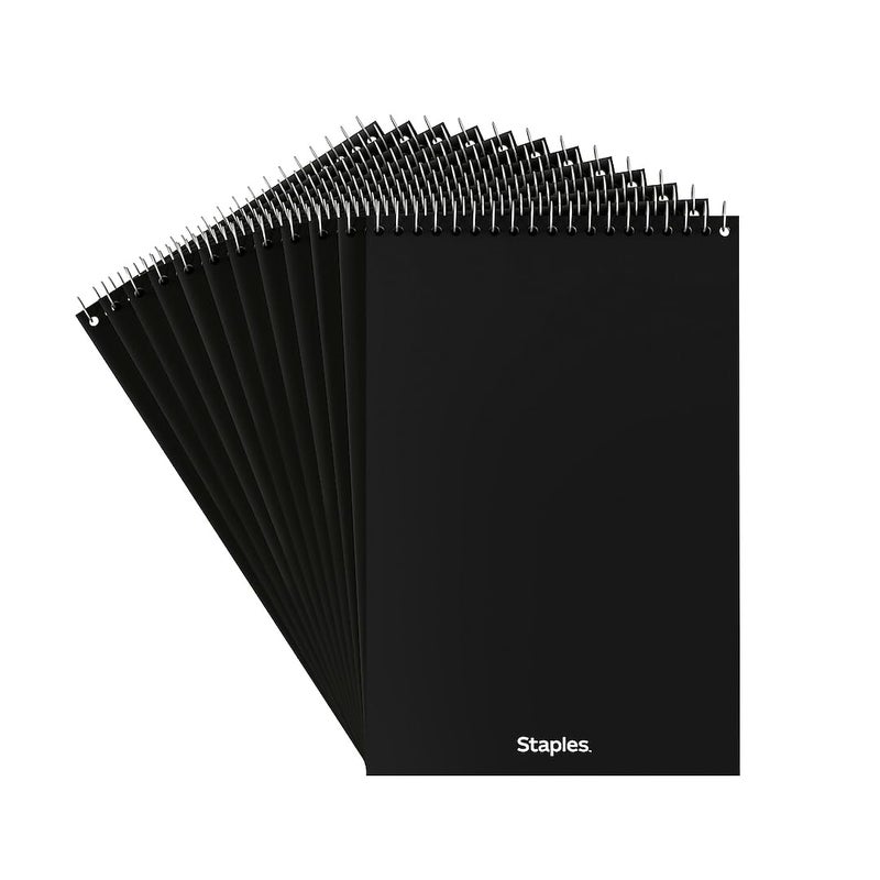 Staples Green Paper Steno Pads, Gregg Ruled, 6"" x 9"", 12/Pack - Image 1